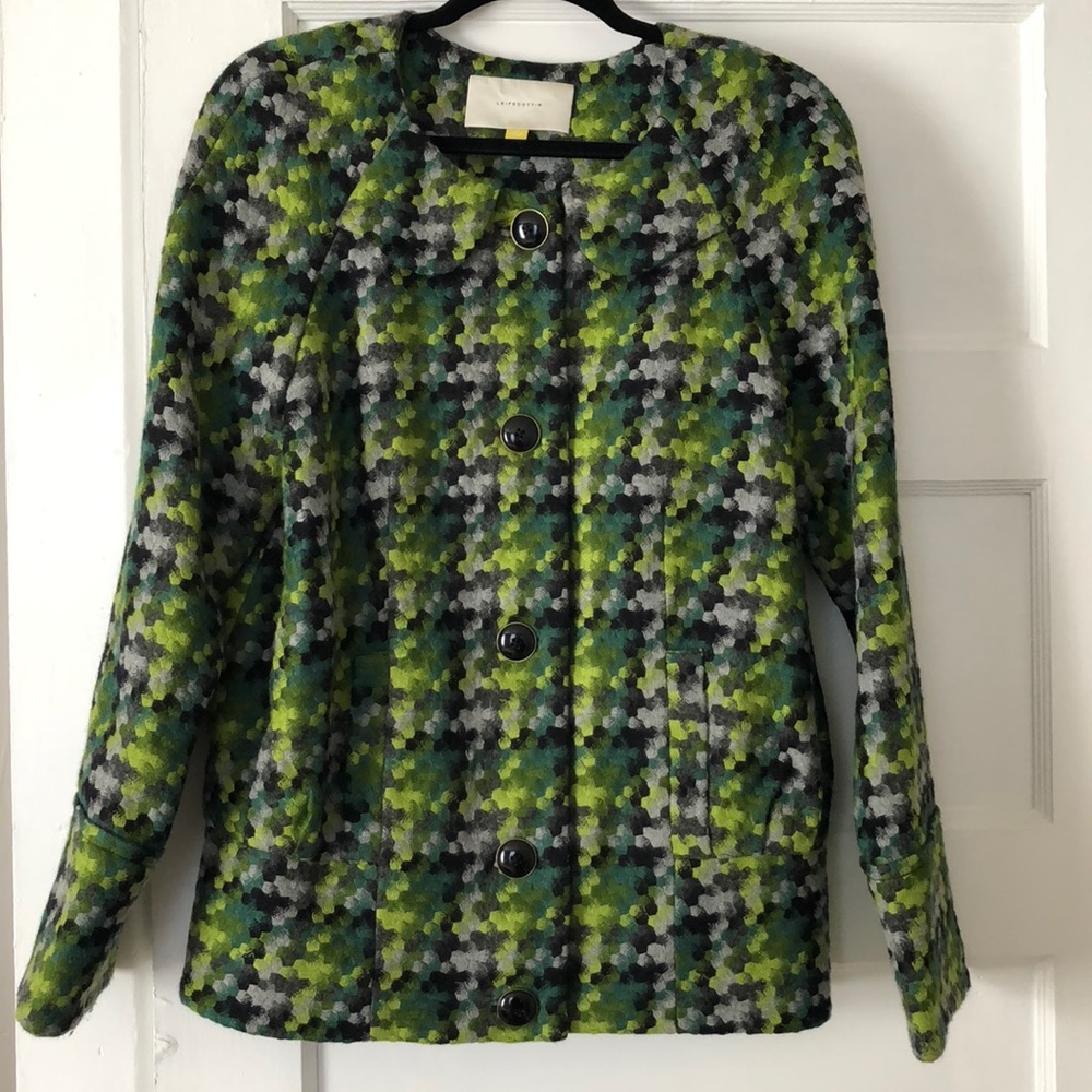 Leifsdottir Green Jacket Size 10, Anthropologie
